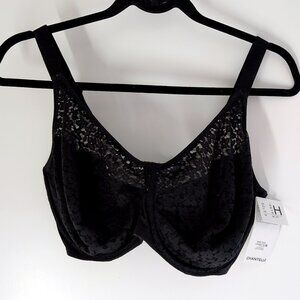 Chantelle Norah Comfort Underwire bra black stretch lace 36H UK 36FF NWT